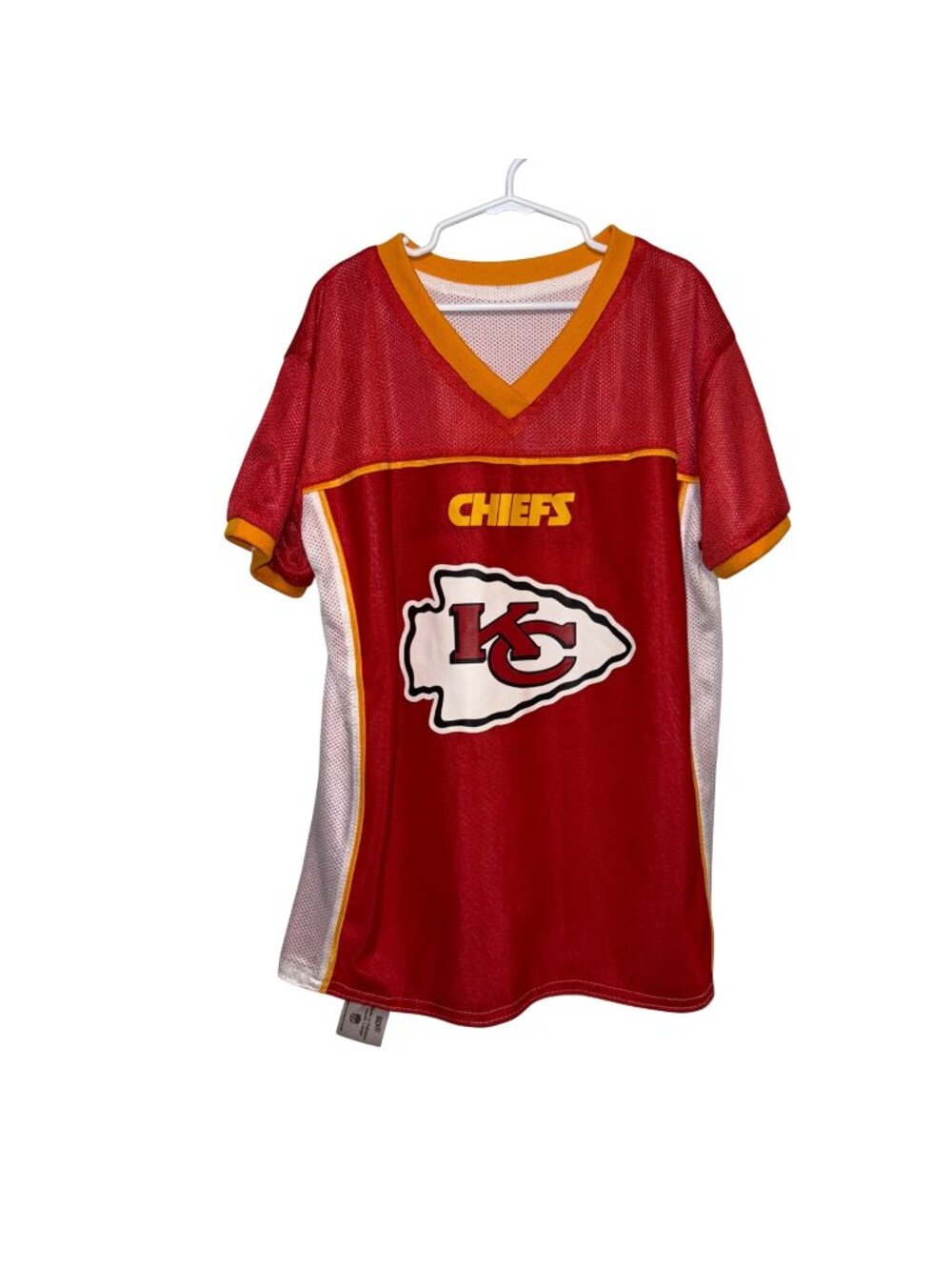 NFL Chiefs Youth Red Mesh Flag Football Jersey Large Reversible